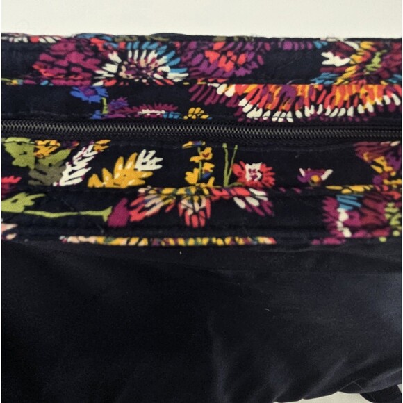 Vera Bradley Essential Messenger or Computer Bag of Midnight Wildflowers - Picture 7 of 13